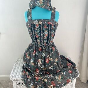 Vintage peasant dress - R&K Originals Dress - boho Gunne style - L